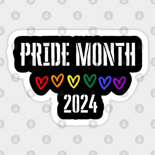 PRIDE MONTH 2024, LGBTQ, Sticker by Pattyld